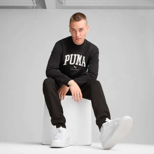 Hanorac pentru bărbați Puma Squad Crew Fl  Drept / Black photo 5