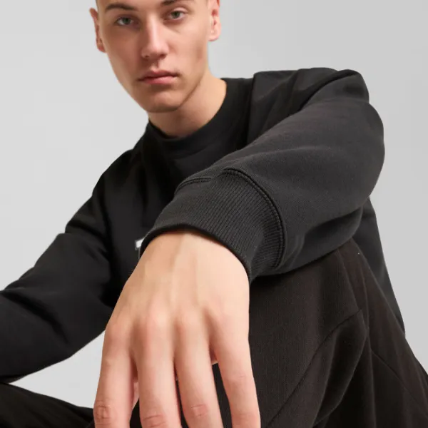 Hanorac pentru bărbați Puma Squad Crew Fl  Drept / Black photo 7