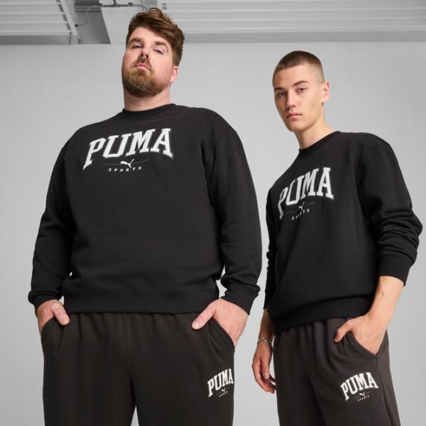 Hanorac pentru bărbați Puma Squad Crew Fl  Drept / Black photo 4 Hanorac pentru bărbați Puma Squad Crew Fl  Drept / Black photo 4