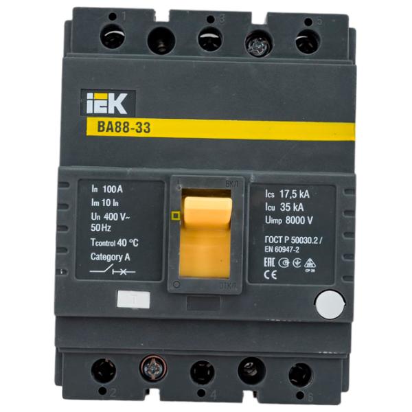 Автоматический выключатель IEK SVA20-3-0100 Модульная / 100 A photo 1 Автоматический выключатель IEK SVA20-3-0100 Модульная / 100 A photo 1
