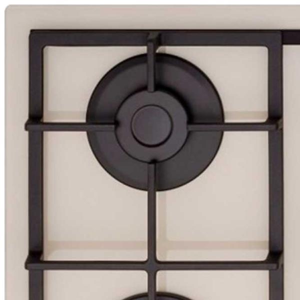 Plită încorporabilă pe gaz Tornado LVT 8025 GL Sticlă călită / Ivory photo 3