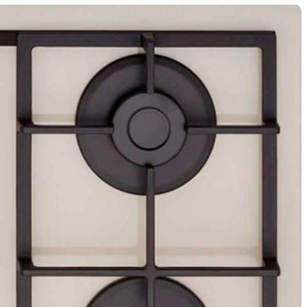 Plită încorporabilă pe gaz Tornado LVT 8025 GL Sticlă călită / Ivory photo 4