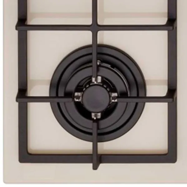 Plită încorporabilă pe gaz Tornado LVT 8025 GL Sticlă călită / Ivory photo 5