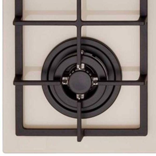 Plită încorporabilă pe gaz Tornado LVT 8025 GL Sticlă călită / Ivory photo 5