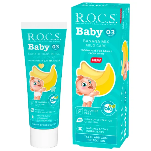Pastă de dinţi R.O.C.S. Mix de banane 45 g photo 1