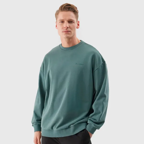 Hanorac pentru bărbați 4F 4FWSS24TSWSM1027  Oversize / Olive photo 4 Hanorac pentru bărbați 4F 4FWSS24TSWSM1027  Oversize / Olive photo 4