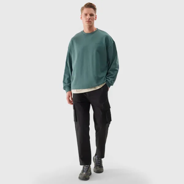 Hanorac pentru bărbați 4F 4FWSS24TSWSM1027  Oversize / Olive photo 6 Hanorac pentru bărbați 4F 4FWSS24TSWSM1027  Oversize / Olive photo 6