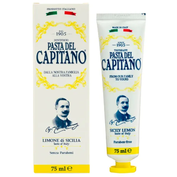 Зубная паста Pasta del Capitano Сицилийский лимон 75 г photo 1 Зубная паста Pasta del Capitano Сицилийский лимон 75 г photo 1