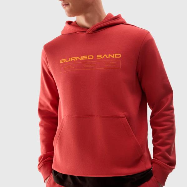 Hanorac pentru bărbați 4F 4FWSS24TSWSM1012  Drept / Red photo 2 Hanorac pentru bărbați 4F 4FWSS24TSWSM1012  Drept / Red photo 2