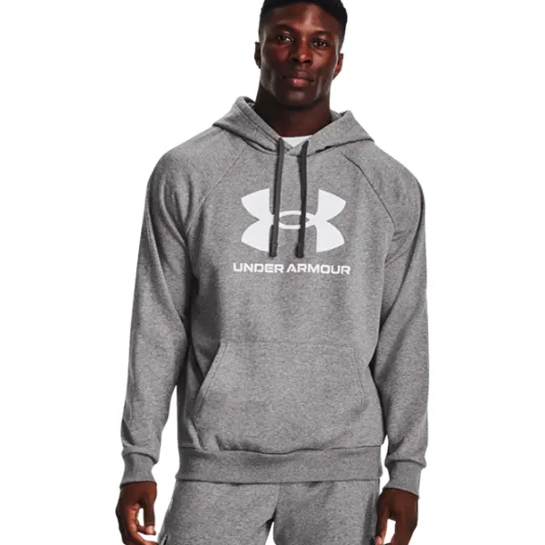 Hanorac pentru bărbați Under Armour Rival fleece logo  Drept / Gray photo 1