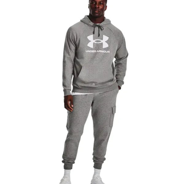 Hanorac pentru bărbați Under Armour Rival fleece logo  Drept / Gray photo 2