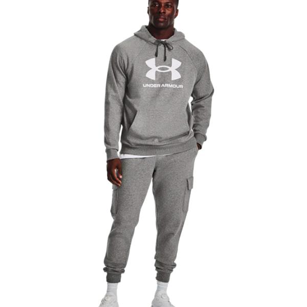 Hanorac pentru bărbați Under Armour Rival fleece logo  Drept / Gray photo 2