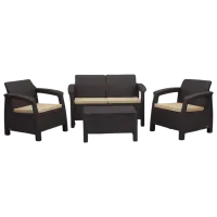 Set mobilă terasă Magnus Novara Plastic / Plastic / Plastic / Brown