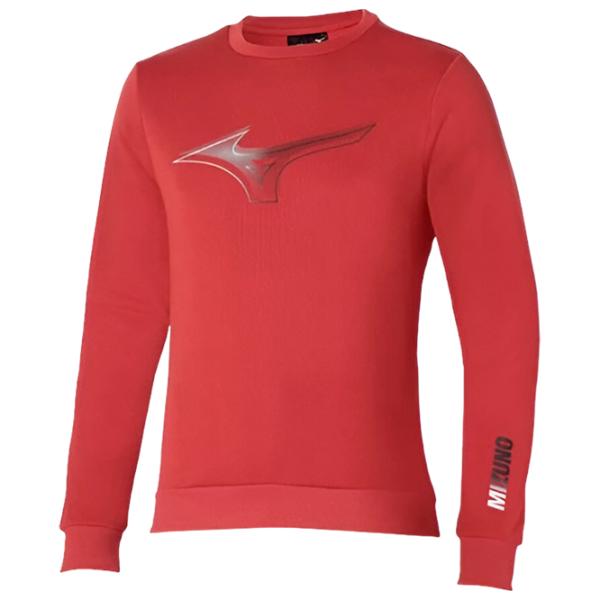 Hanorac pentru bărbați Mizuno Release Crew Sweat  Drept / Red photo 1