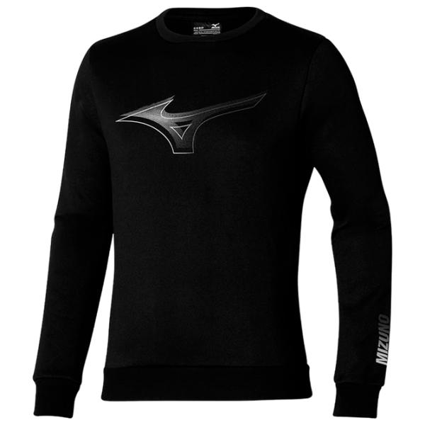 Hanorac pentru bărbați Mizuno Release Crew Sweat  Drept / Black photo 1
