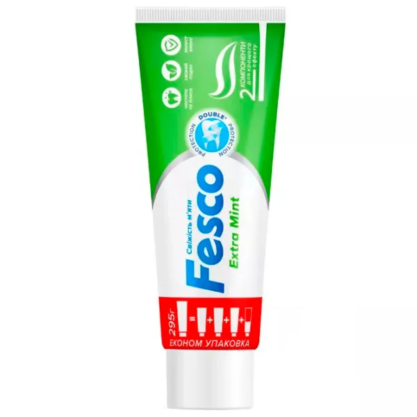 Pastă de dinţi Fesco Extra Mint 295 g photo 1