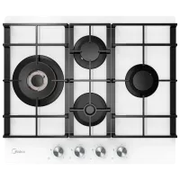 Газовая варочная панель Midea MG697TGW Закаленное стекло / Белый