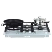 Plită încorporabilă pe gaz Midea MG697TGW Sticlă călită / White photo 3