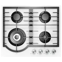 Газовая варочная панель Midea MG696TGW Закаленное стекло / Белый