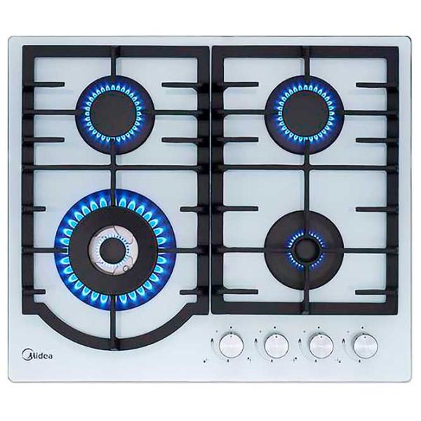 Газовая варочная панель Midea MG696TGW Закаленное стекло / Белый photo 2 Газовая варочная панель Midea MG696TGW Закаленное стекло / Белый photo 2