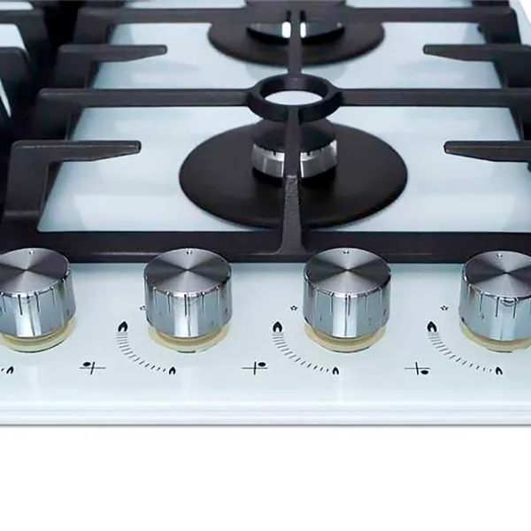Газовая варочная панель Midea MG696TGW Закаленное стекло / Белый photo 3 Газовая варочная панель Midea MG696TGW Закаленное стекло / Белый photo 3