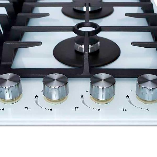 Газовая варочная панель Midea MG696TGW Закаленное стекло / Белый photo 3 Газовая варочная панель Midea MG696TGW Закаленное стекло / Белый photo 3
