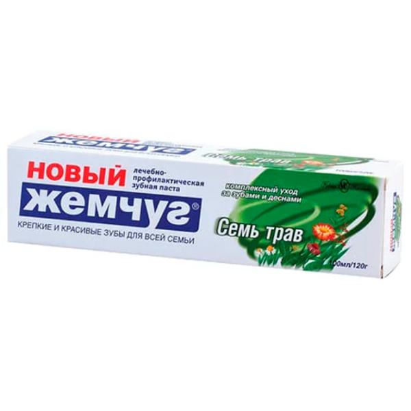 Зубная паста Новый Жемчуг Семь трав 100 г photo 1