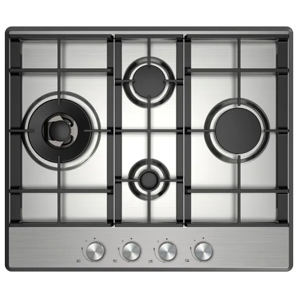 Газовая варочная панель Midea MG697TX Закаленное стекло / Нержавеющая сталь photo 1
