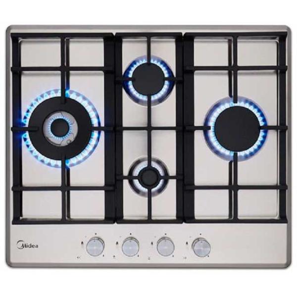 Газовая варочная панель Midea MG697TX Закаленное стекло / Нержавеющая сталь photo 2