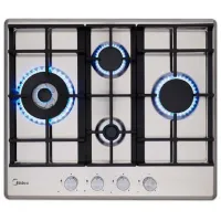Plită încorporabilă pe gaz Midea MG697TX Sticlă călită / Inox photo 2