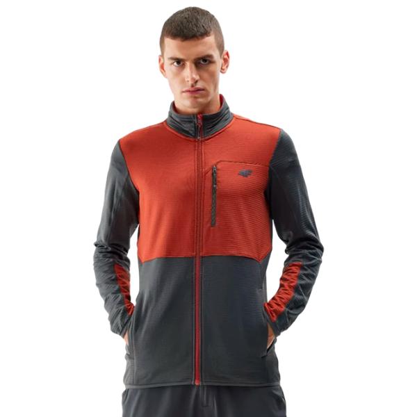 Hanorac pentru bărbați 4F 4FAW23TFLEM118  Drept / Orange photo 5