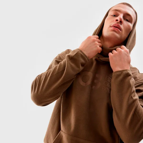 Hanorac pentru bărbați 4F 4FAW23TFLEM136  Drept / Brown photo 7 Hanorac pentru bărbați 4F 4FAW23TFLEM136  Drept / Brown photo 7