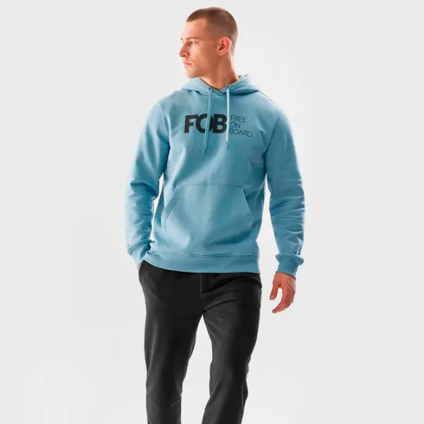 Hanorac pentru bărbați 4F 4FAW23TSWSM0713  Drept / Blue photo 2