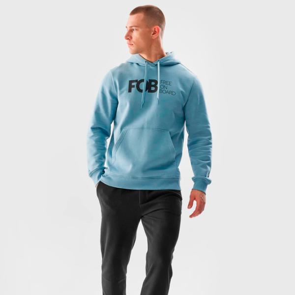 Hanorac pentru bărbați 4F 4FAW23TSWSM0713  Drept / Blue photo 2