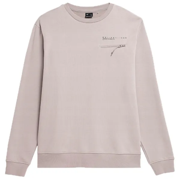 Hanorac pentru bărbați 4F 4fss23tswsm225  Drept / Beige photo 1