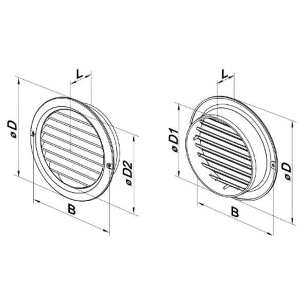 Grile de ventilare Ventika MW150 KO  Plastic / White photo 2