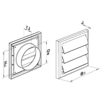 Grilă de ventilare Ventika MW120 AZK Plastic / Brown photo 2
