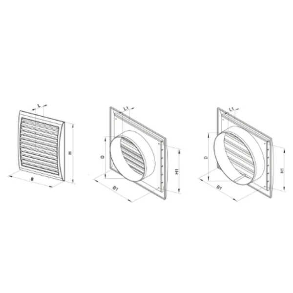 Grile de ventilare Ventika MW123K 150  Plastic / White photo 2