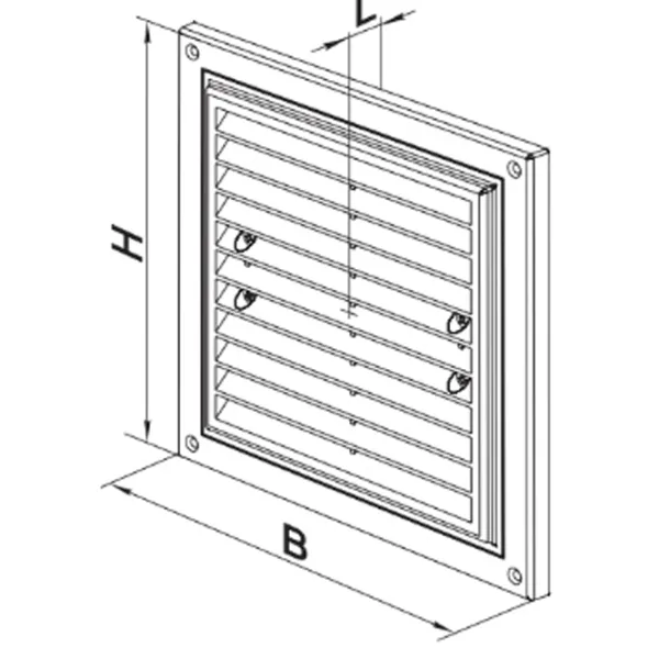 Grilă de ventilare Ventika MWR 150  Plastic / White photo 2