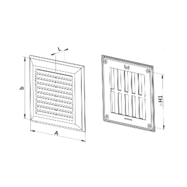 Grilă de ventilare Ventika EL140 AU  Plastic / White photo 3