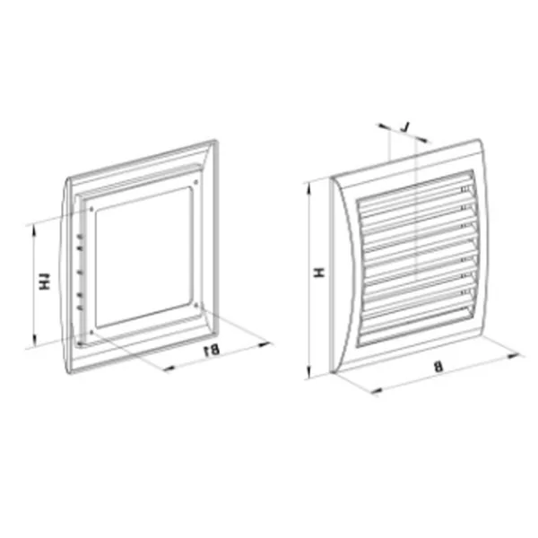 Grile de ventilare Ventika MW103  Plastic / White photo 2