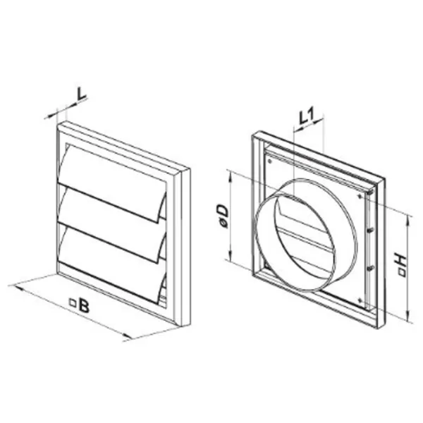 Grile de ventilare Ventika MW100 AZK  Plastic / White photo 2