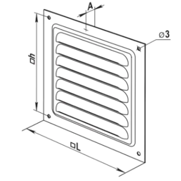 Grile de ventilare Ventika VTK0080 Plastic / White photo 2