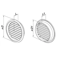 Grile de ventilare Ventika MW50/4 KOS Plastic / White photo 2