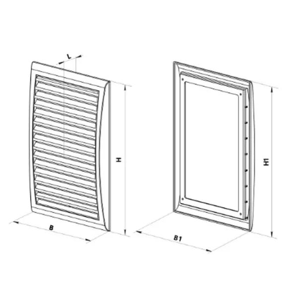 Grile de ventilare Ventika MW127  Plastic / White photo 2