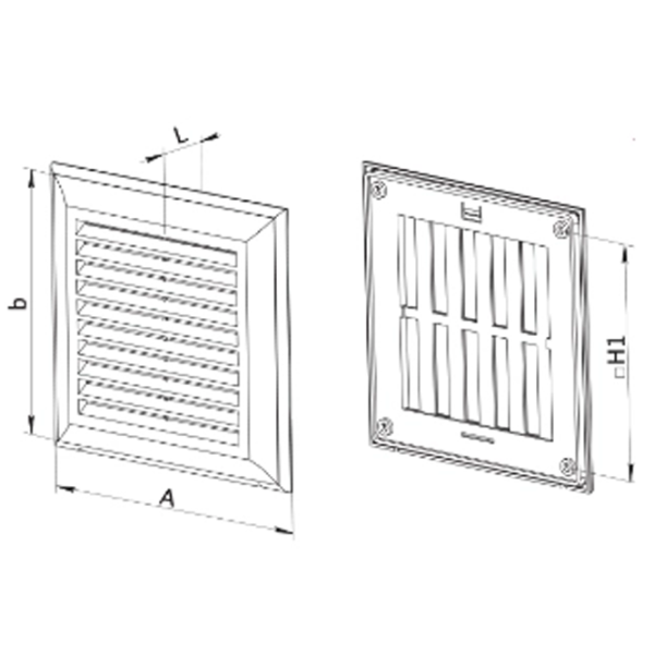 Grile de ventilare Ventika EL180 AUR  Plastic / White photo 3