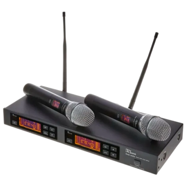 Профессиональный микрофон t.bone Free Solo Twin HT 590 MHz Черный photo 1