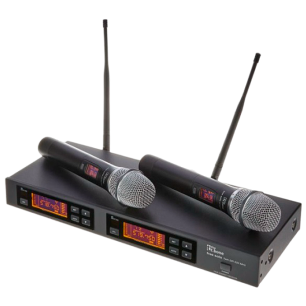 Профессиональный микрофон t.bone Free Solo Twin HT 590 MHz Черный photo 1