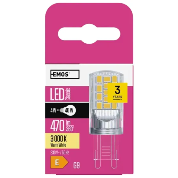 Bec LED Elmos ZQ9544  G9 / 4 W / 3000 K / 470lm / White photo 5