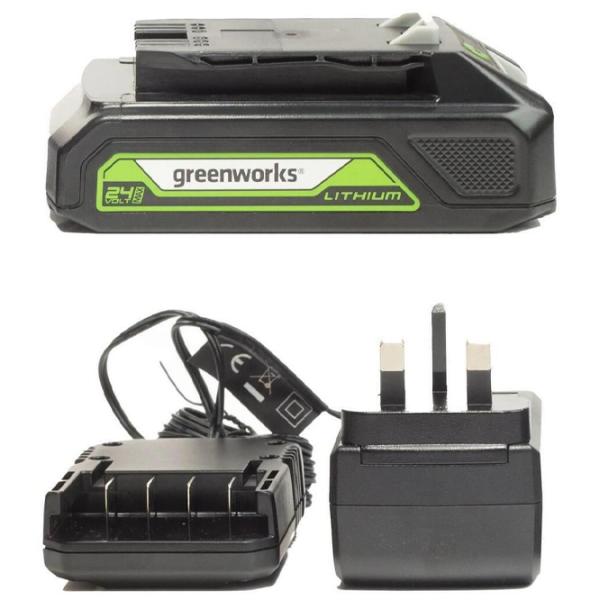 Комплект из аккумулятора и зарядного устройства Greenworks GSK24B2  Li-Ion / 2 Ач / 24 В photo 2